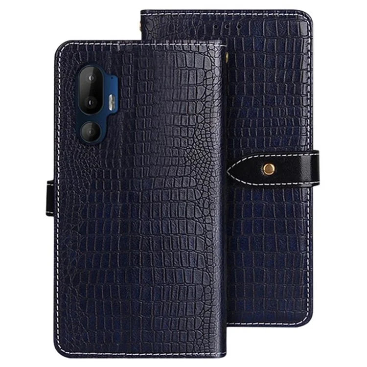 IDEWEI For HTC U24 Pro 5G Case Crocodile Texture PU Leather Flip Phone Cover