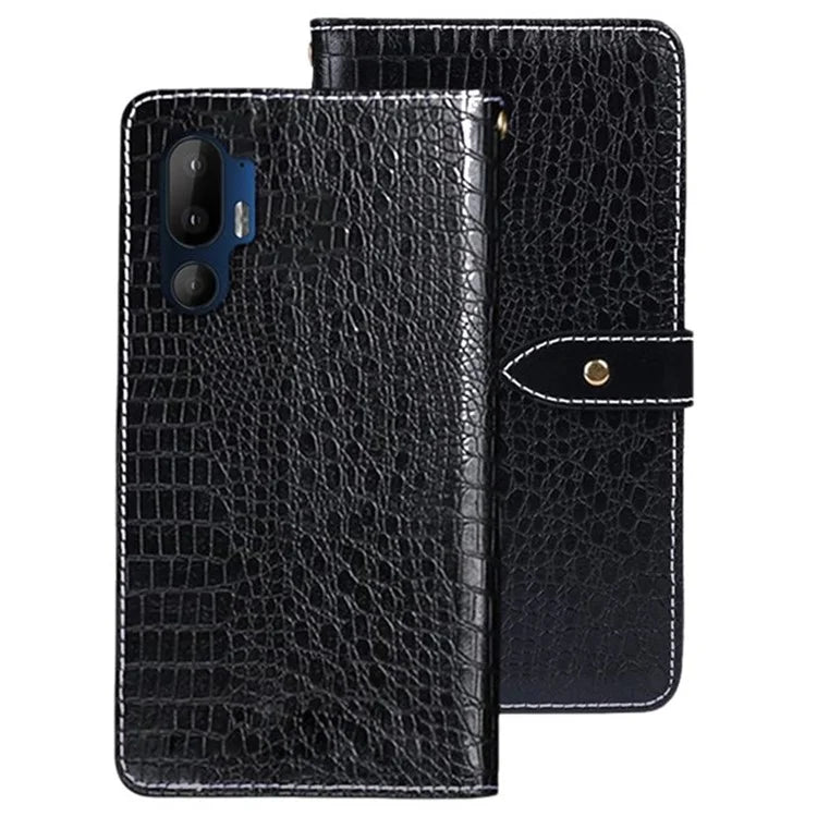 IDEWEI For HTC U24 Pro 5G Case Crocodile Texture PU Leather Flip Phone Cover