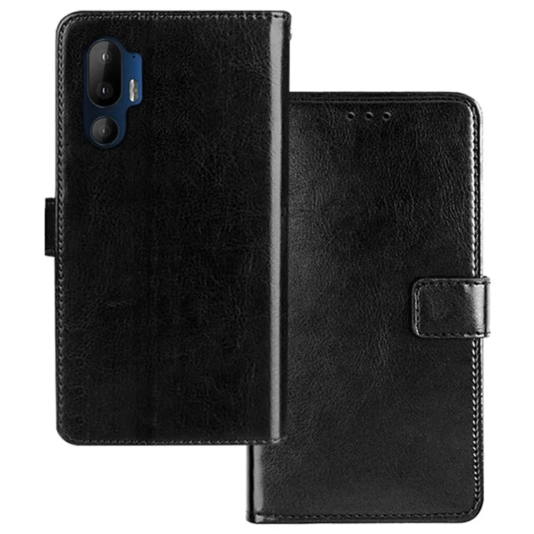 IDEWEI for HTC U24 Pro 5G Case Crazy Horse Texture Phone Leather Cover