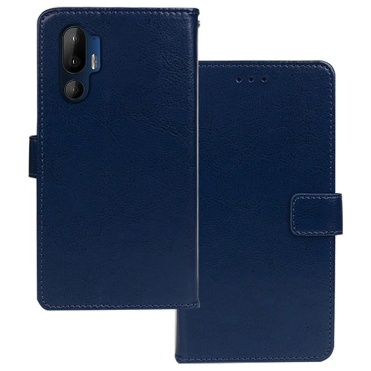 IDEWEI for HTC U24 Pro 5G Case Crazy Horse Texture Phone Leather Cover