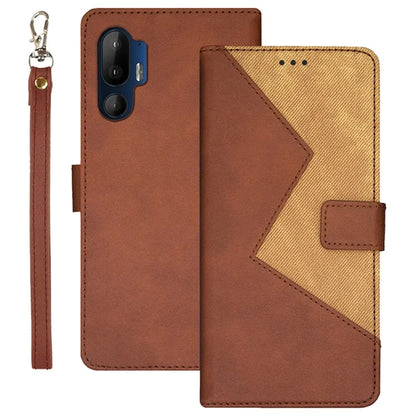 IDEWEI For HTC U24 Pro 5G Case with Card Holder Splicing Color Stand Leather Phone Cover