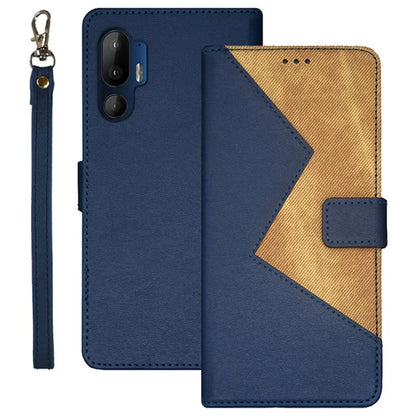 IDEWEI For HTC U24 Pro 5G Case with Card Holder Splicing Color Stand Leather Phone Cover
