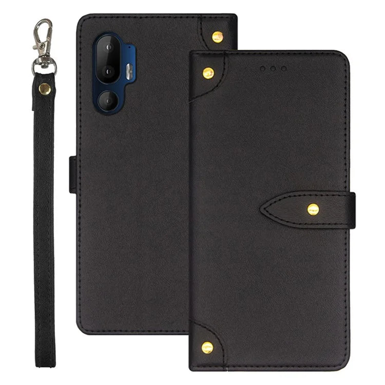 IDEWEI For HTC U24 Pro 5G Case PU Leather Phone Cover with Card Slots Stand
