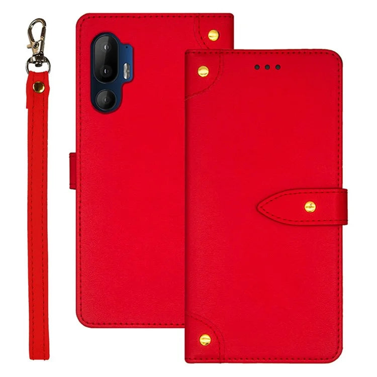 IDEWEI For HTC U24 Pro 5G Case PU Leather Phone Cover with Card Slots Stand