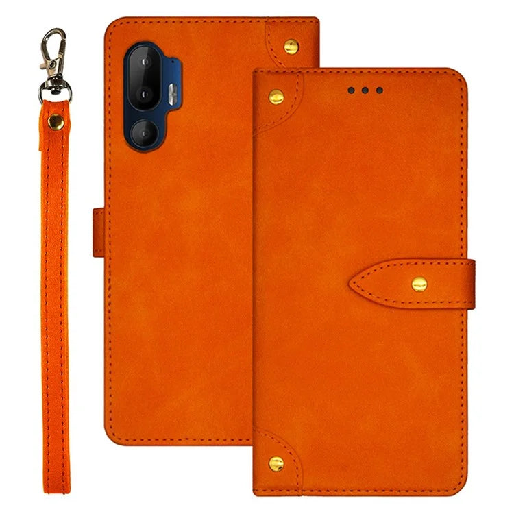 IDEWEI For HTC U24 Pro 5G Case PU Leather Phone Cover with Card Slots Stand