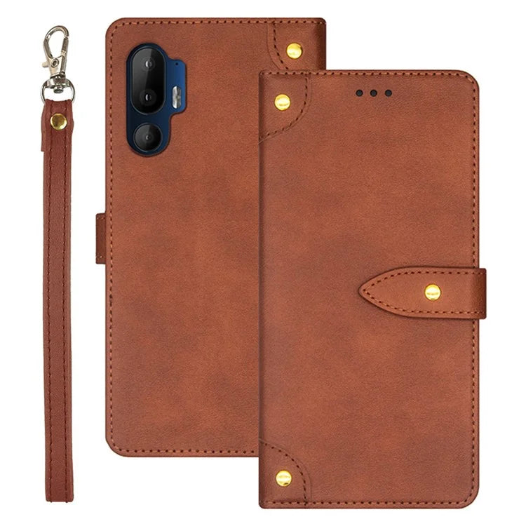 IDEWEI For HTC U24 Pro 5G Case PU Leather Phone Cover with Card Slots Stand