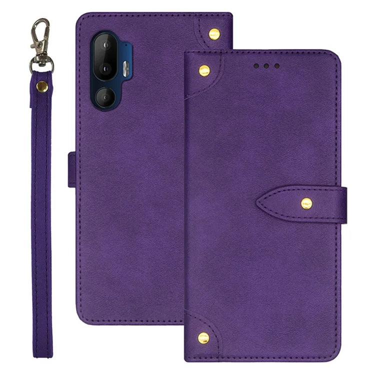 IDEWEI For HTC U24 Pro 5G Case PU Leather Phone Cover with Card Slots Stand