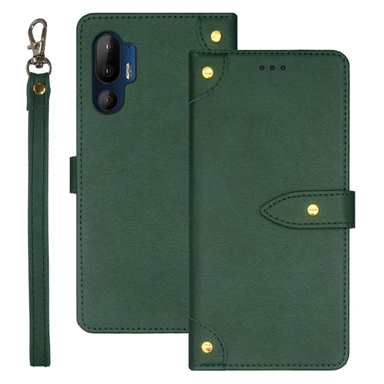 IDEWEI For HTC U24 Pro 5G Case PU Leather Phone Cover with Card Slots Stand