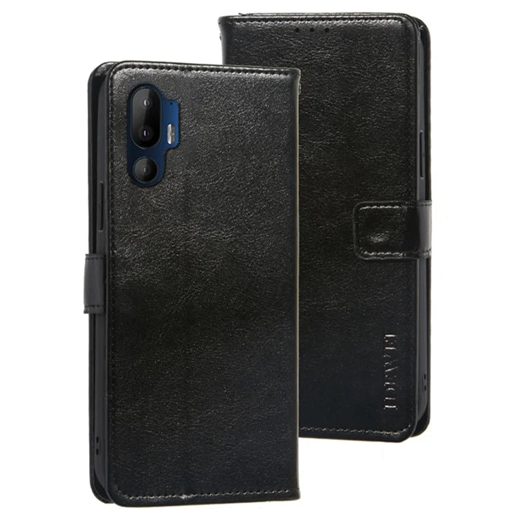 IDEWEI For HTC U24 Pro 5G Case Stand View Leather Phone Cover Crazy Horse Texture