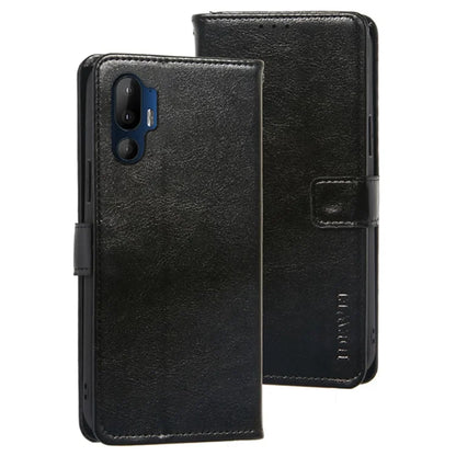 IDEWEI For HTC U24 Pro 5G Case Stand View Leather Phone Cover Crazy Horse Texture