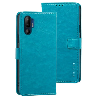 IDEWEI For HTC U24 Pro 5G Case Stand View Leather Phone Cover Crazy Horse Texture