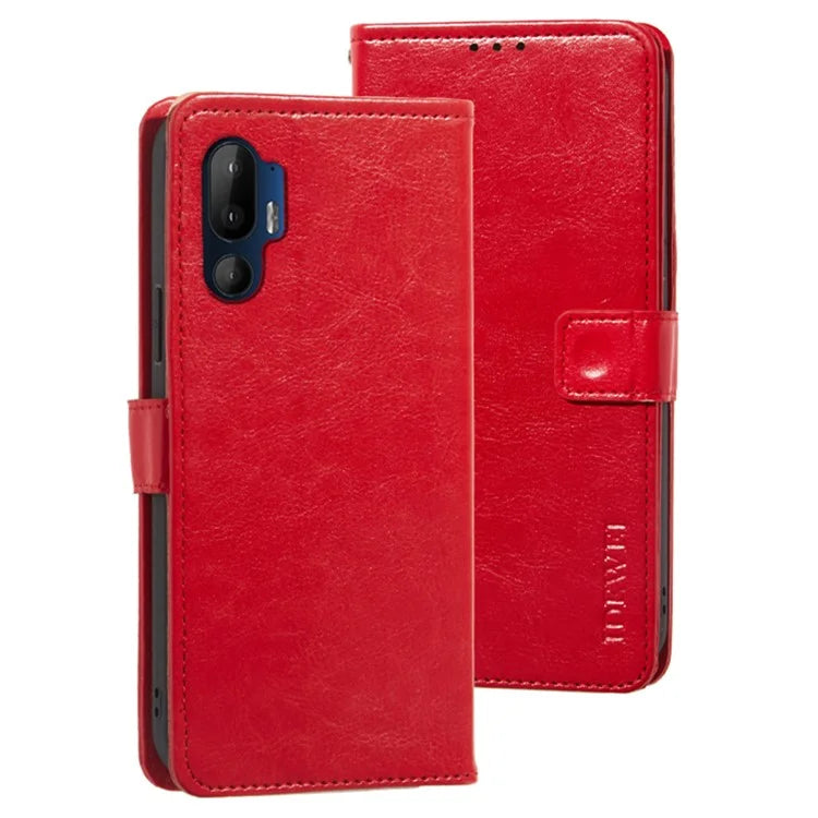 IDEWEI For HTC U24 Pro 5G Case Stand View Leather Phone Cover Crazy Horse Texture