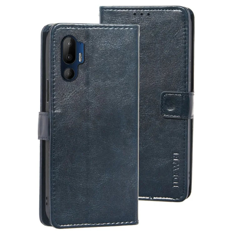 IDEWEI For HTC U24 Pro 5G Case Stand View Leather Phone Cover Crazy Horse Texture