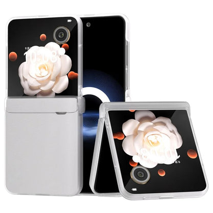 For Honor Magic V Flip 5G Case Hinge Protection Leather+PC Phone Cover Matte Edge