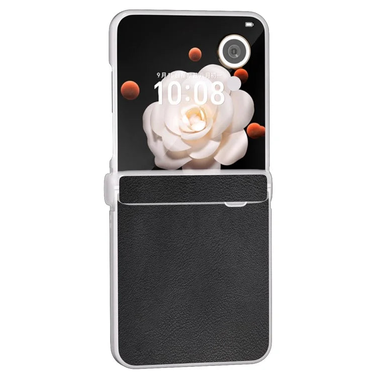 For Honor Magic V Flip 5G Case Hinge Protection Leather+PC Phone Cover Matte Edge