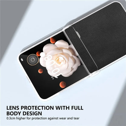 For Honor Magic V Flip 5G Case Hinge Protection Leather+PC Phone Cover Matte Edge