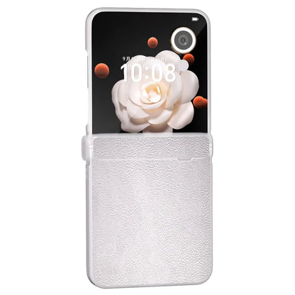 For Honor Magic V Flip 5G Case Hinge Protection Leather+PC Phone Cover Matte Edge