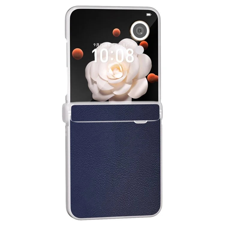 For Honor Magic V Flip 5G Case Hinge Protection Leather+PC Phone Cover Matte Edge