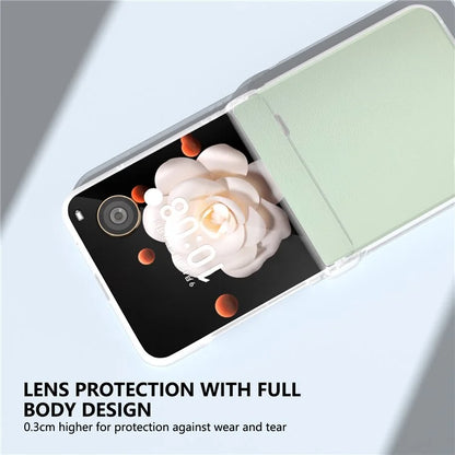 For Honor Magic V Flip 5G Case Hinge Protection Leather+PC Phone Cover Matte Edge