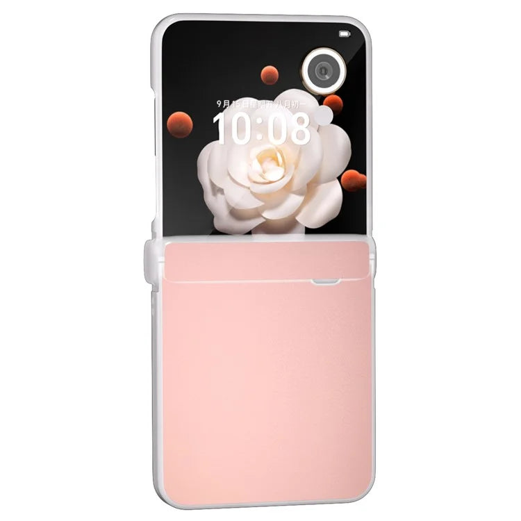 For Honor Magic V Flip 5G Case Hinge Protection Leather+PC Phone Cover Matte Edge