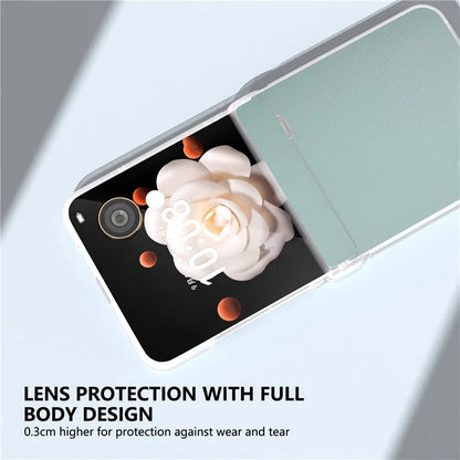 For Honor Magic V Flip 5G Case Hinge Protection Leather+PC Phone Cover Matte Edge