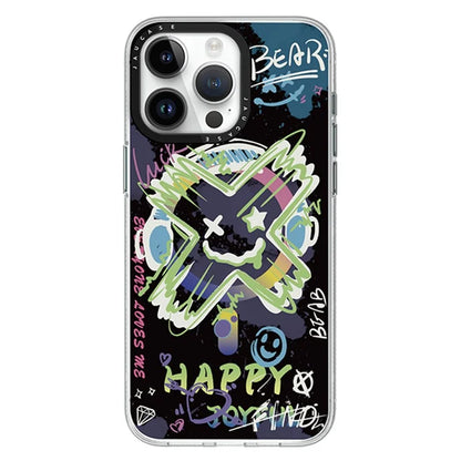 JAUCASE For iPhone 15 Pro Compatible with MagSafe Phone Case Graffiti Pattern PC+TPU Back Cover