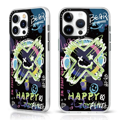 JAUCASE For iPhone 15 Pro Compatible with MagSafe Phone Case Graffiti Pattern PC+TPU Back Cover