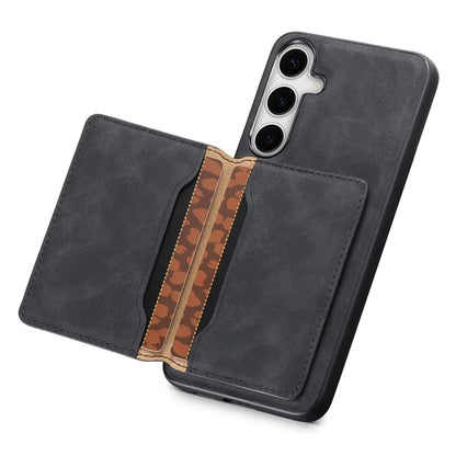 DENIOR D13 For Samsung Galaxy S24+ Retro Phone Case with Card Holder Detachable Strong Magnetic