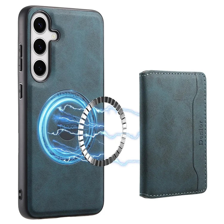 DENIOR D13 For Samsung Galaxy S24+ Retro Phone Case with Card Holder Detachable Strong Magnetic