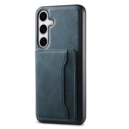 DENIOR D13 For Samsung Galaxy S24+ Retro Phone Case with Card Holder Detachable Strong Magnetic