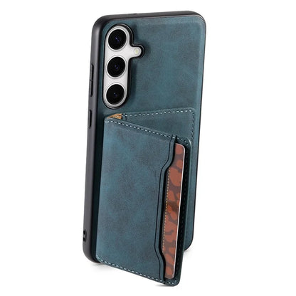 DENIOR D13 For Samsung Galaxy S24+ Retro Phone Case with Card Holder Detachable Strong Magnetic