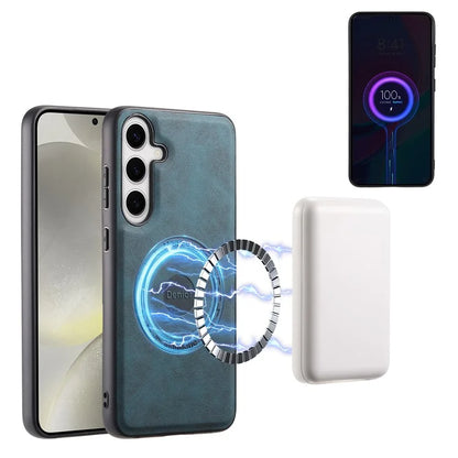 DENIOR D13 For Samsung Galaxy S24+ Retro Phone Case with Card Holder Detachable Strong Magnetic