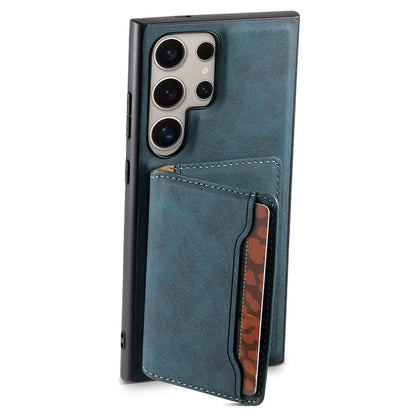 DENIOR D13 For Samsung Galaxy S24 Ultra Case Detachable Magnetic Leather Back Cover with Card Slots