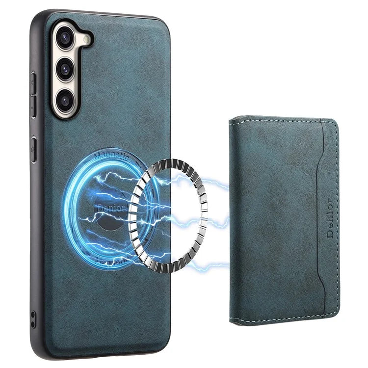 DENIOR D13 For Samsung Galaxy S23+ Case Leather + PC + TPU Phone Cover with Detachable Card Holder
