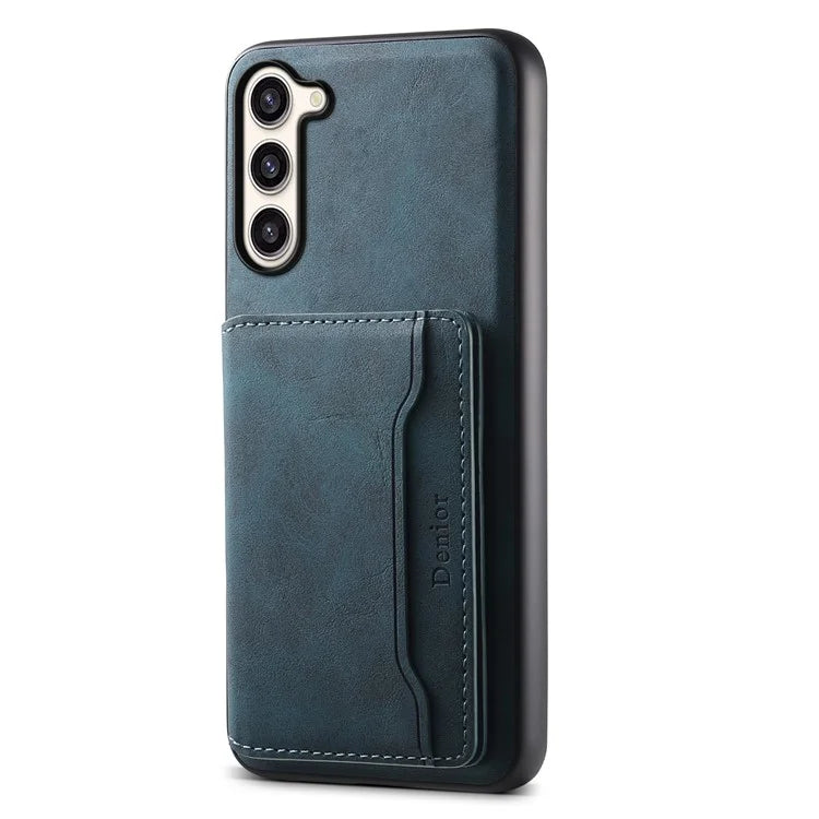 DENIOR D13 For Samsung Galaxy S23+ Case Leather + PC + TPU Phone Cover with Detachable Card Holder