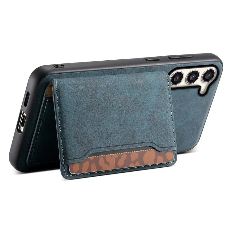 DENIOR D13 For Samsung Galaxy S23+ Case Leather + PC + TPU Phone Cover with Detachable Card Holder