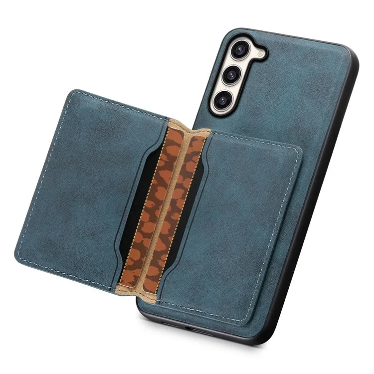 DENIOR D13 For Samsung Galaxy S23+ Case Leather + PC + TPU Phone Cover with Detachable Card Holder
