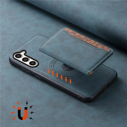 DENIOR D13 For Samsung Galaxy S23+ Case Leather + PC + TPU Phone Cover with Detachable Card Holder