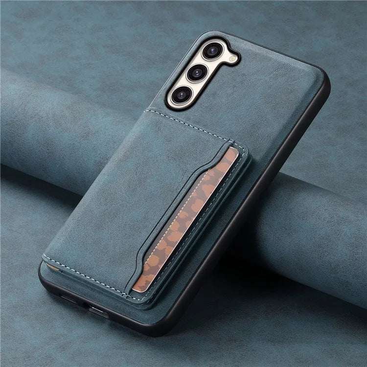 DENIOR D13 For Samsung Galaxy S23+ Case Leather + PC + TPU Phone Cover with Detachable Card Holder