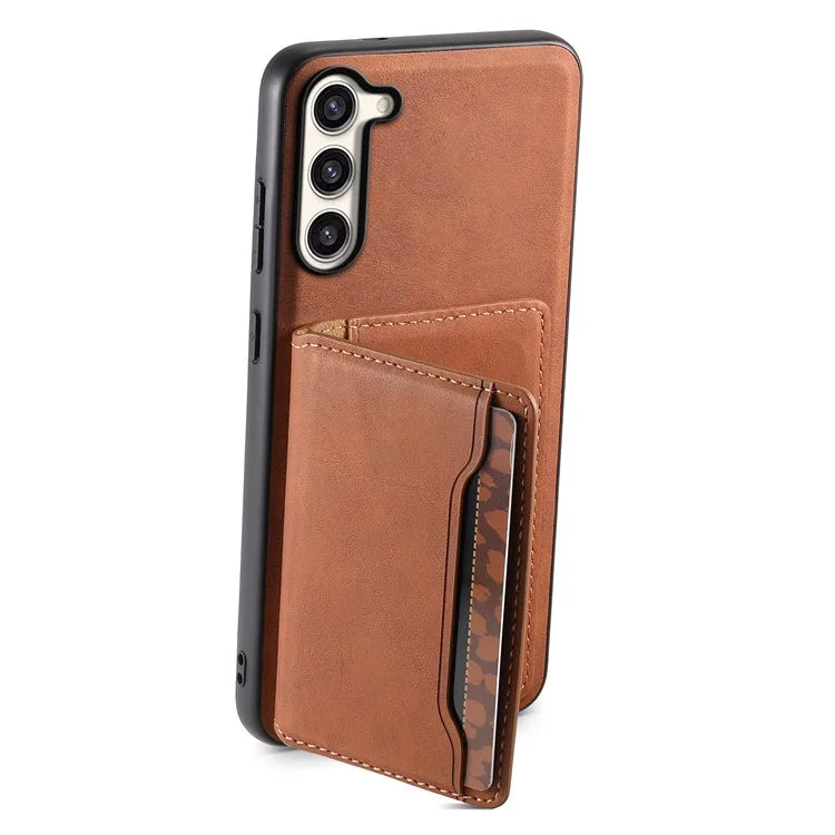 DENIOR D13 For Samsung Galaxy S23+ Case Leather + PC + TPU Phone Cover with Detachable Card Holder