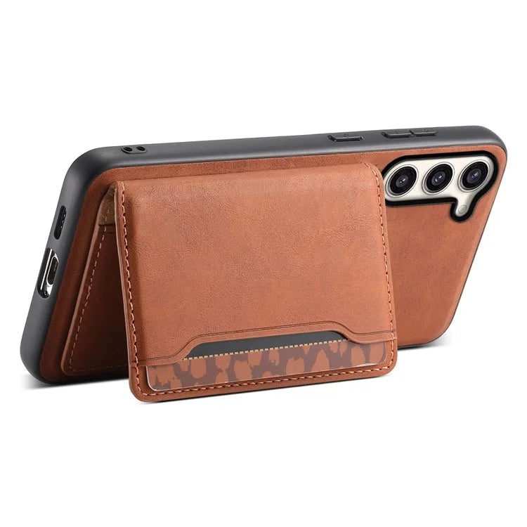 DENIOR D13 For Samsung Galaxy S23+ Case Leather + PC + TPU Phone Cover with Detachable Card Holder
