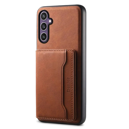 DENIOR D13 For Samsung Galaxy S23 FE Case Card Holder Kickstand Detachable 2-in-1 Phone Cover