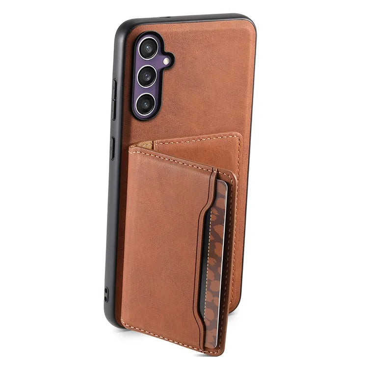 DENIOR D13 For Samsung Galaxy S23 FE Case Card Holder Kickstand Detachable 2-in-1 Phone Cover