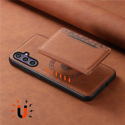 DENIOR D13 For Samsung Galaxy S23 FE Case Card Holder Kickstand Detachable 2-in-1 Phone Cover
