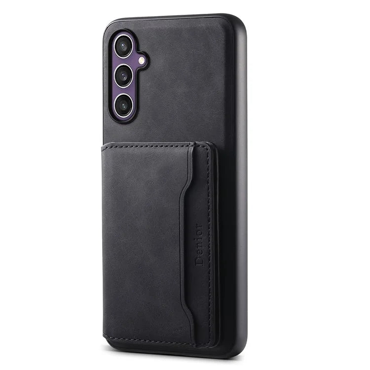 DENIOR D13 For Samsung Galaxy S23 FE Case Card Holder Kickstand Detachable 2-in-1 Phone Cover