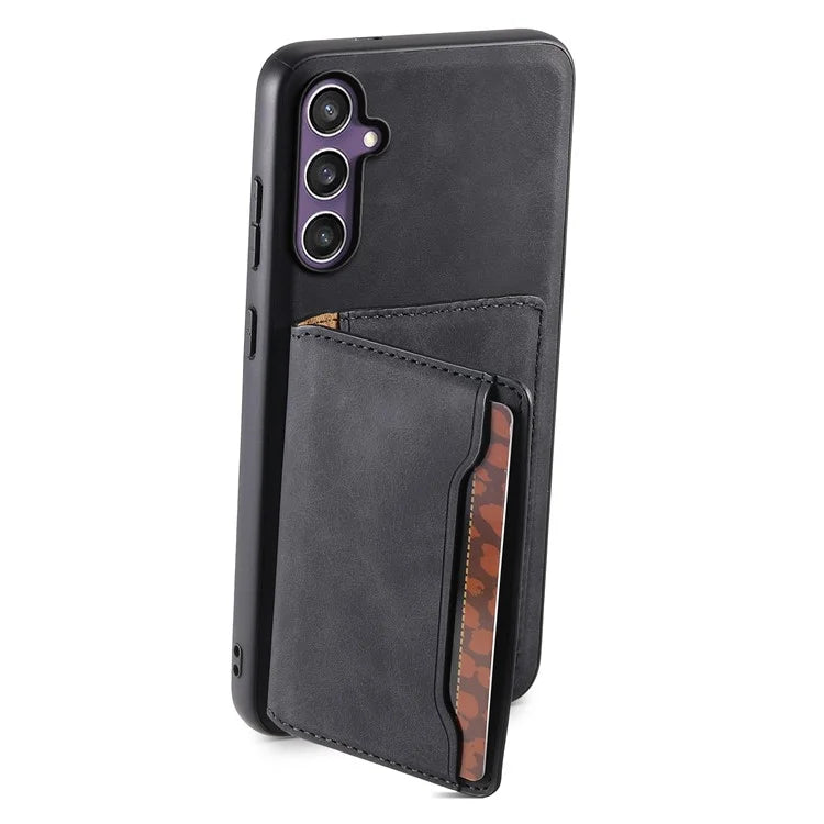 DENIOR D13 For Samsung Galaxy S23 FE Case Card Holder Kickstand Detachable 2-in-1 Phone Cover