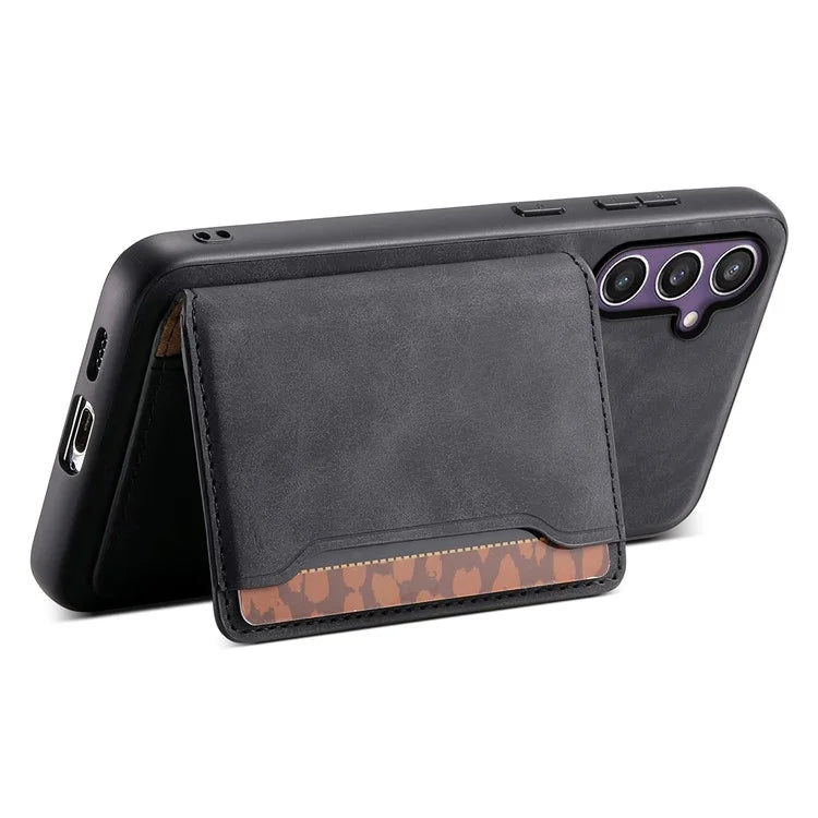 DENIOR D13 For Samsung Galaxy S23 FE Case Card Holder Kickstand Detachable 2-in-1 Phone Cover