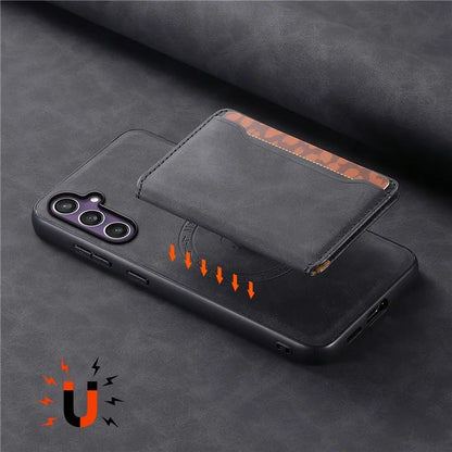 DENIOR D13 For Samsung Galaxy S23 FE Case Card Holder Kickstand Detachable 2-in-1 Phone Cover