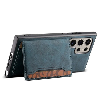 DENIOR D13 For Samsung Galaxy S23 Ultra Case Leather + PC + TPU Phone Cover with Detachable Card Holder