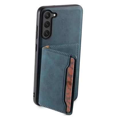 DENIOR D13 For Samsung Galaxy S23 Case Detachable Card Bag Leather+PC+TPU Phone Cover
